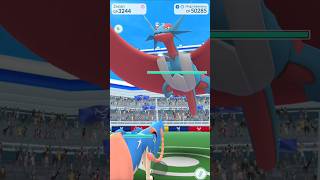 Mega Salamence raid battle speed run pokemongo [upl. by Axe]