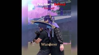 Wanderer self defense tutorial genshinimpact genshin wanderer raidenshogun [upl. by Devonne]