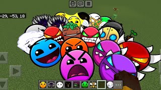 New Version Lobotomy Nextbots  Geometry Dash Difficulty Faces  MCPE [upl. by Anekam358]