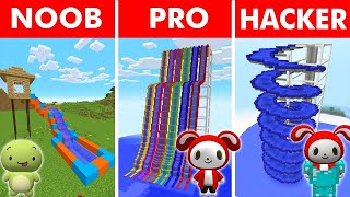 Minecraft NOOB vs PRO vs HACKER WATER PARK BUILD CHALLENGE [upl. by Woll9]