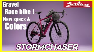 Salsa stormchaser Gravel race bike  rolls in with new specs and colors [upl. by Yboc902]