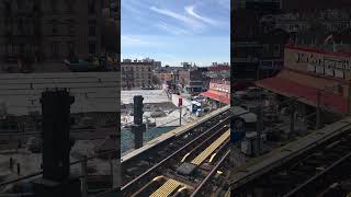 Bushwick Brooklyn NY Backyards from elevated track [upl. by Uhayile]