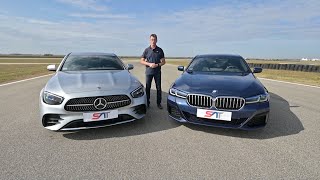 MercedesBenz EKlasse VS BMW 5 Series  UPOREDNI TEST NA STAZI NAVAK [upl. by Ahsiri]