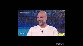 quotSei lunico allenatore della storia del calcio ad aver vinto due volte il tripletequot pepguardiola [upl. by Inalem]