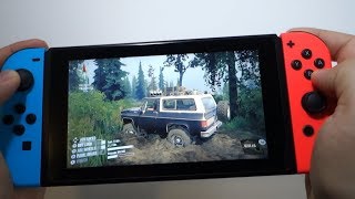 Spintires MudRunner American Wild Nintendo Switch gameplay [upl. by Hsoj836]