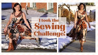 I took the Sewing Challenge Can You Make A Dress In Less than 3 HoursWalkAway Dress Butterick 6015 [upl. by Eenel510]