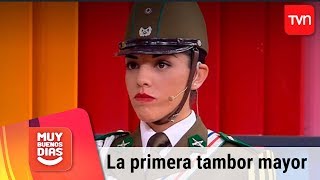 La historia de la primera tambor mayor del Orfeón de Carabineros  Muy buenos días [upl. by Haddad]