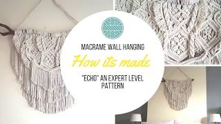 Advanced Macramé Wall Hanging Pattern  Designers Process explained  Macramé UK [upl. by Kcirdla48]