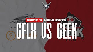 Game Highlight  Genflix Aerowolf vs Geek Fam  MPL S5 Week 8 Day 1  Game 3 [upl. by Outhe281]