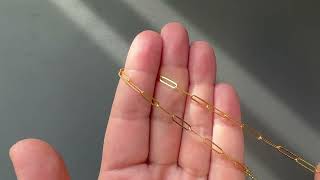 120 14K Gold Filled Paperclip Chain [upl. by Nnahsal]