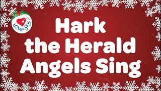 Hark the Herald Angels Sing with Lyrics  Christmas Carol amp Song [upl. by Nwatna697]