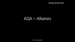 AQA 32 Alkanes REVISION [upl. by Pennie]