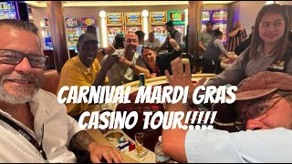 Carnival Mardi Gras Casino Tour [upl. by Ramo239]