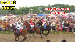 RACE 10  KELAS DERBY DIV II  PACU KUDA PAYAKUMBUH PIALA GUBERNUR 2024 [upl. by Olecram]