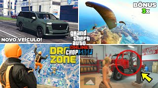 NOVA ATUALIZAÇÃO NO GTA 5  NOVO VEÍCULO ADICIONADO NOVAS MISSÕES BÔNUS 3X amp NOVIDADES [upl. by Harlan984]