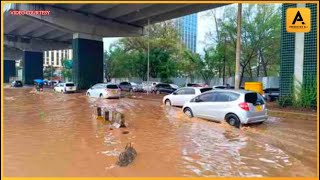 MOMBASA ROAD FLOODS CUT OFF AT CABANAS DUE TO FLASH FLOODS IN NAIROBI [upl. by Irat97]