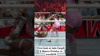 First look at Jade cargill amp Bianca Belair Tag Team Finisher in wwe2k24 [upl. by Chiou327]