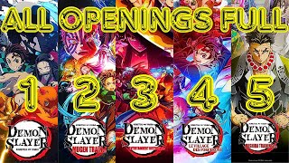 Demon Slayer ALL OPENINGS FULL 15 Season 1 2 3 4 and 5  Kimetsu no Yaiba ALL OPENINGS ❤️️ [upl. by Enavi]