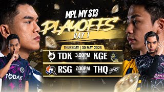 ENG MPL MY Musim 13 PLAYOFFS Day 1 [upl. by Hagep459]