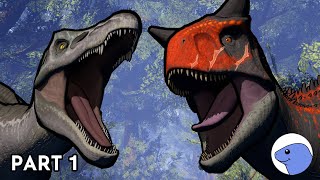 Carnotaurus vs Baryonyx  Animation Part 1 [upl. by Holman]