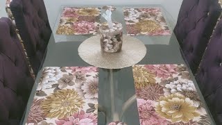 DIY table mats DINING TABLE into expensive lookDIY zero cost upgrading [upl. by Anerroc]