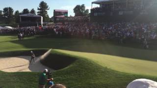 Jordan Spieth Bunker Shot to Win the Travelers Championship 2017  Fan Shot [upl. by Dougie]