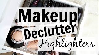 Makeup Collection  Declutter  Highlighters [upl. by Garvey]