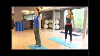 PowerMoves Pilates Singapore  Standing Pilates Squat [upl. by Barhos606]