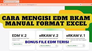 CARA MENGISI EDM RKAM TAHUN 2023 MANUAL FORMAT EXCEL [upl. by Plossl]