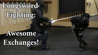 Longsword Fighting  Awesome Exchanges [upl. by Ical693]