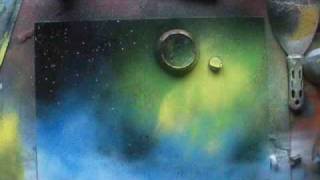 Lost city Spray paint art spacepainting [upl. by Ttayh]