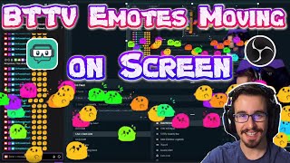 How to get BTTV Emotes Moving on Screen OBS Studio or Streamlabs OBS [upl. by Lehteb]