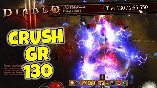 CRUSHsader  GR130 Sub 3 Minute Speed Build Diablo 3 Season 30 [upl. by Eibocaj]