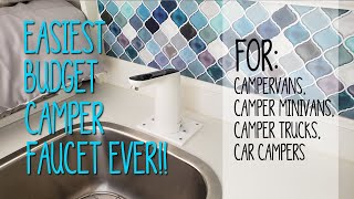 Easy Budget Camper Faucet Hack  No Power Required [upl. by Nimzay]