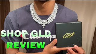 GLD Shop 16 and 18 white gold cluster tennis chain REVIEW [upl. by Tristam]