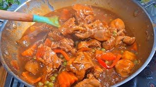 AFRITADANG MANOK  chicken afritada how to cook easy recipe [upl. by Copeland]