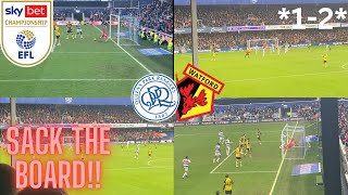 AWAY FANS GO MENTAL AS WATFORD BEAT QPR 21 [upl. by Tiernan]