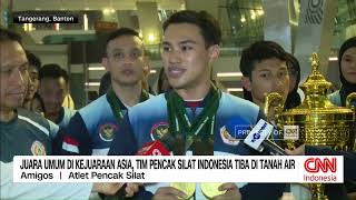 Juara Umum di kejuaraan Asia Tim Pencak Silat Indonesia Tiba di Tanah Air [upl. by Annavahs]