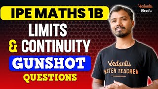 IPE Maths 1B  Limits amp Continuity  LAQs  Pakka Gunshot Questions  IPE Maths  IPE 202425 [upl. by Nnasus]