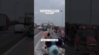 Pont dAquitaine Bordeaux  Les agriculteurs en colère  viralvideo reels media manifestation [upl. by Koa]