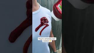 Red Wine Vs HydroShirt hydrodipping skincare clothing funny hydrophobic soda waterproof [upl. by Aelhsa]