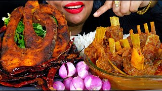 ASMRExtreme Spicy Ghost Pepper Chilli Mutton10 Kg Weight Katla Fish FryZAKIASPICY ASMR [upl. by Tannenwald99]