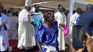 Soroti Catholic Diocese Catechists Day Celebration  How Papa Bishop Joseph Eciru Oliach Rev gifts [upl. by Konrad]