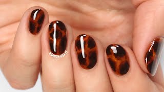 Tortoise Shell Nail Art without gel [upl. by Aunson]