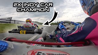 Karting with WILL POWER 2X INDYCAR Champion [upl. by Iyre]