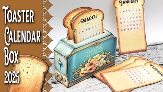 Toaster Calendar Paper Box Printable Tutorial [upl. by Lamonica66]