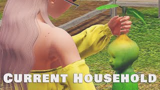 CURRENT HOUSEHOLD WE HAVE A PLANTSIM BABYTHE SIMS 3 [upl. by Ennaeiluj]