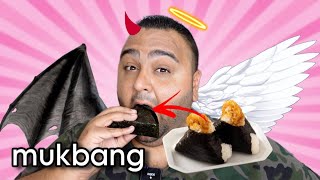 BÜYÜK TWITTER LİNCİME CEVAP ONİGİRİ MUKBANG [upl. by Yraht]