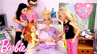 Barbie amp Ken Doll Family Have a New Baby Story [upl. by Launce]