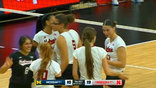 Nebraska vs Michigan  2024 Womens College Volleyball  Oct 26 2024 [upl. by Cottle]